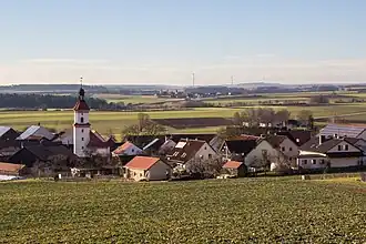 Landschaft südliche Anlauteralb, Blick über Euerwang nach Norden (2013)