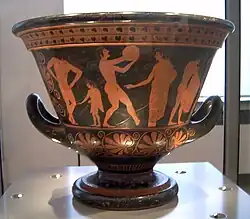Athleten auf einem Kelchkrater des Euphronios, um 510/500 v. Chr.; Antikensammlung Berlin