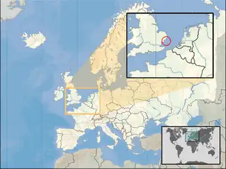 Lage von Sealand in Europa