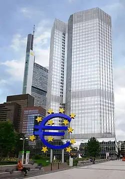 Eurotower der EZB am Willy-Brandt-Platz