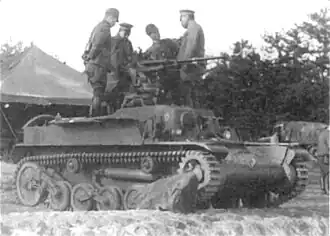 Typ 98 20-mm-Flugabwehr-Maschinenkanone auf Experimentellem Flugabwehrpanzer Nummer 1 Ki-To.