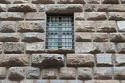 Bossenmauerwerk der Erdgeschoss-Fassade des Palazzo Medici-Riccardi in Florenz, um 1440