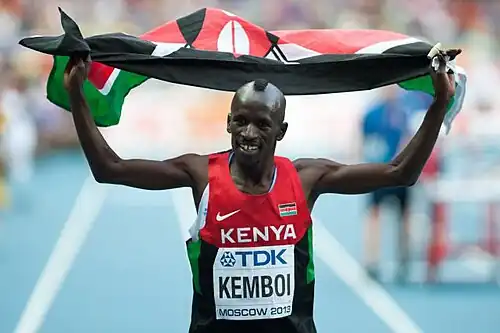 Dritter WM-Titel in Folge für Ezekiel Kemboi, unter anderem auch Olympiasieger von 2004 und 2012