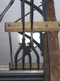 Weiche einer Schlitzrohrfahrleitung der FOTG im Frankfurter Verkehrsmuseum