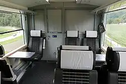 Die beiden Erstklassabteile befinden sich im Trieb- und im Steuerwagen.