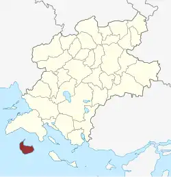 Lage des Lyø Sogn in der Faaborg-Midtfyn Kommune