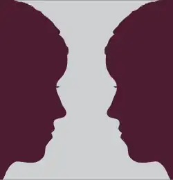 Rubins Vase, das wohl bekannteste Kippbild