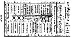Fahrschein über 10 Pfennig mit Umsteigeberechtigung in Charlottenburg