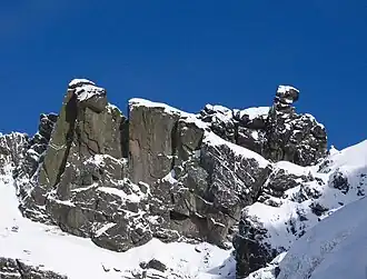 Gipfel vom Wanderweg auf die Granaty