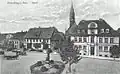 Marktplatz mit Rathaus um 1900