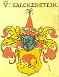 Wappen derer von Falkenstein in Johann Siebmachers Wappenbuch als Teil der meißnischen Ritterschaft