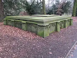 Familiengrab Merck, u. a. mit Heinrich Johann Merck, Carl Hermann Merck, Ernst Merck und Christian Daniel Benecke