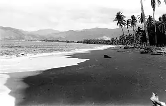 Blick auf den Strand des heutigen Fatuhada in den späten 1950er-Jahren