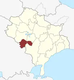 Lage des Vester Egede Sogn in der Faxe Kommune