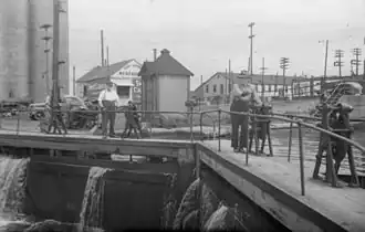 Ansicht einer Schleuse (1948)