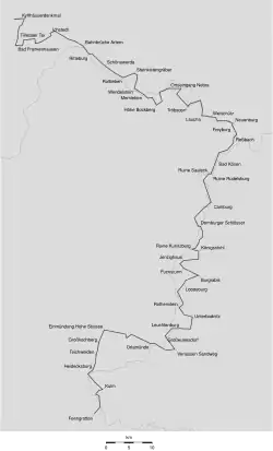 Karte des Wanderweges