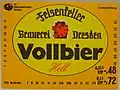 Etikett Vollbier Hell (DDR)