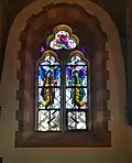 Fenster der Wort-Gottes-Kapelle; Thema Glaube