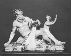 Flussgott, Porzellan, um 1765.