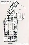 Grundriss des Erdgeschosses um 1908