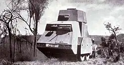 Autoblindo Fiat 611, Heckansicht