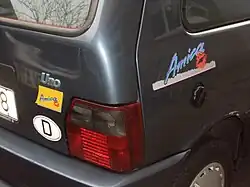 Schriftzug des Sondermodells AMICA