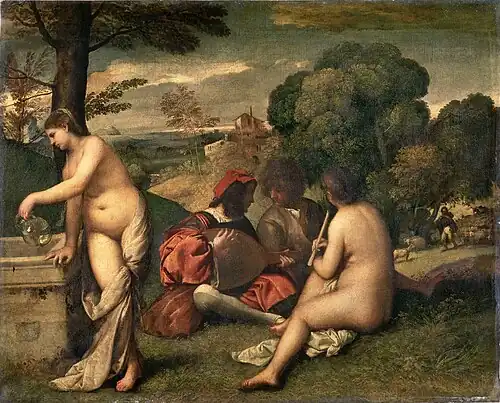 Ländliches Fest (Giorgione und/oder Tizian, um 1500/1510)