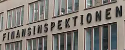 Finansinspektionen-Gebäude in der Straße Norrlandsgatan in Stockholm