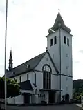 Außenansicht der Kirche St. Johannes Nepomuk in Finnentrop