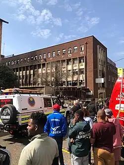 Das Gebäude kurz nach dem Brand