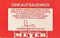MEYER-Firmenausweis (von vorne)