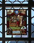 Glasgemälde in einem der Fenster, von Hans Villiger gestiftet, datiert 1614
