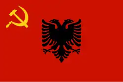 Flagge der Volksrepublik Albanien