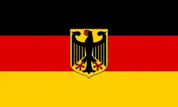 In Deutschland geduldete Flagge mit dem Bundeswappen
