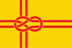 Die Flagge der Nordischen Flaggengesellschaft mit dem FIAV-Knoten