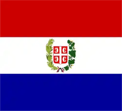 Flagge des Fürstentums Serbien, 1835