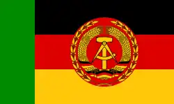 Dienstflagge der Boote der Grenztruppen auf Elbe und Oder