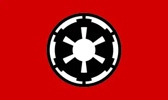 Die Flagge des Galaktischen Imperiums ähnelt der Hakenkreuzflagge.