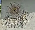 Sonnenuhr an der Südwand