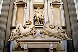 Michelangelo: Grabmal des Giuliano II. de’ Medici, 1520–1534. Neue Sakristei, San Lorenzo, Florenz