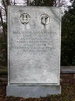 Florian Vischer-Pyka (1919–2000) Architekt, Familiengrab auf dem Friedhof Hörnli, Riehen, Basel-Stadt