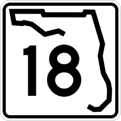 Straßenschild der Florida State Road 18