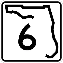 Straßenschild der Florida State Road 6