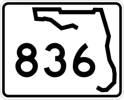 Straßenschild der Florida State Road 836