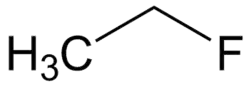 Strukturformel von Fluorethan