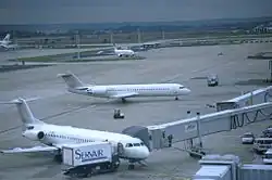 Die Fokker 100 (5Y-SIA) der Skyward Express