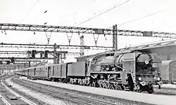 SNCF 141 P in Le Mans (Sarthe) im Jahre 1956