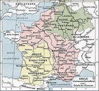 Das Frankenreich beim Tod Pippins des Mittleren