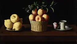 Francisco de Zurbarán: Teller mit Zitronen, Korb mit Orangen und Tasse mit Rose