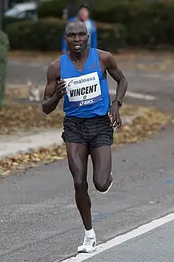 Der neuntplatzierte Vincent Kiprop Chepkok